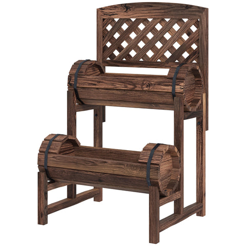 Rootz Raised Planter Box with Trellis - Garden Planter - Patio Planter - Promotes Growth - 42L x 49W x 80H cm