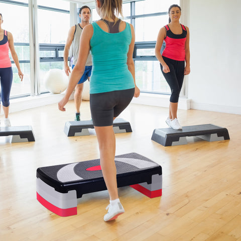 Rootz Stepper Fitness Platform - Aerobic Step - Exercise Step - Non-Slip Surface - Height Adjustable - 78x29x20 cm