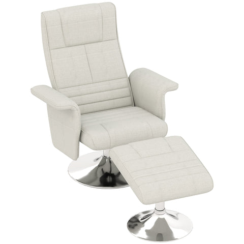 Rootz Massage Chair with Stool - Recliner - Relaxation Chair - 8-Point Vibration - 78cm x 95cm x 88cm
