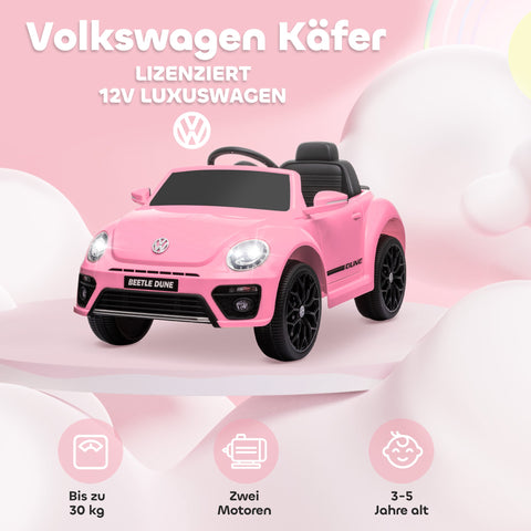Rootz VW Beetle Kids Electric Car - Ride-On Vehicle - Children's Car - Remote Control - 97cm x 56.5cm x 46cm