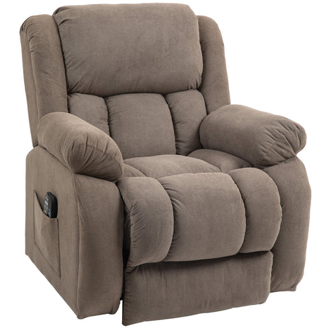 Rootz TV Recliner with Massage & Heat - Electric Stand-Up Chair - 45° Seat Elevation - 93W x 104D x 100H cm