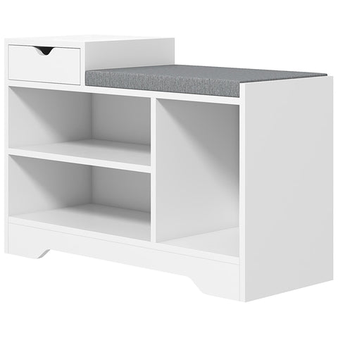 Rootz Furniture Shoe Bench - Storage Bench - Entryway Organizer - High-Density Foam Cushion - 76.5cm x 30cm x 52cm