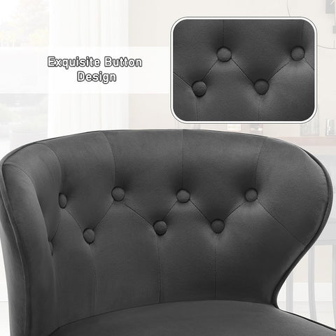 Rootz Velvet Bar Stool - Counter Stool - Upholstered Chair - Comfortable Seating - Durable Frame - Ergonomic Design - 49cm x 85cm x 48.5cm