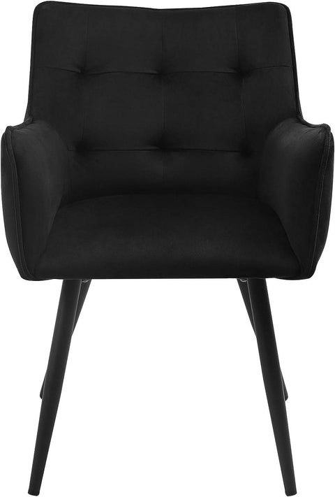 Rootz Velvet Dining Chair Set of 4 - Elegant Chairs - Comfortable Seating - High-Density Foam - Sturdy Metal Frame - Ergonomic Design - 57cm x 80cm x 57cm