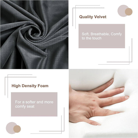 Rootz Velvet Dining Chair - Elegant Chair - Stylish Seating - High-Density Foam Comfort - Durable Metal Frame - Ergonomic Design - 57cm x 80cm x 57cm