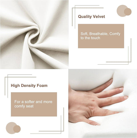 Rootz Velvet Dining Chair - Elegant Chair - Comfortable Seating - Luxurious Velvet, Ergonomic Design, Sturdy Metal Frame - 57cm x 80cm x 57cm