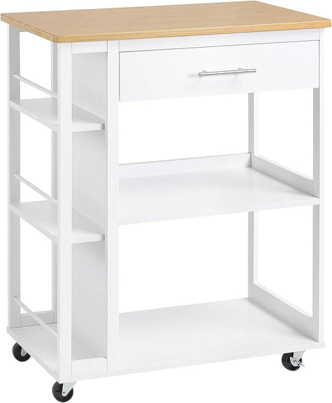 Rootz Kitchen Trolley - Rolling Cart - Serving Cart - Sturdy MDF - 73cm x 88cm x 38cm