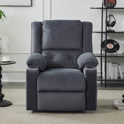 Rootz Electric TV Chair with Riser - Massage Recliner - Heated Armchair - 8 Massage Points & Lumbar Heat - 80cm x 98cm x 104cm
