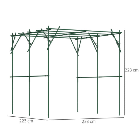 Rootz Garden Rose Grille - Plant Trellis - Climbing Aid - Rustproof & Stable - 223cm x 223cm x 223cm
