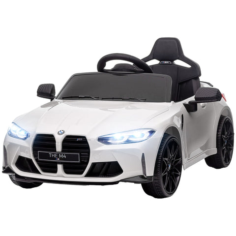 Rootz BMW M4 Electric Ride-On Car for Kids - Licensed Children's Vehicle - Remote Control & Manual Steering - Realistic Lights & Music - 108cm x 69.5cm x 51cm