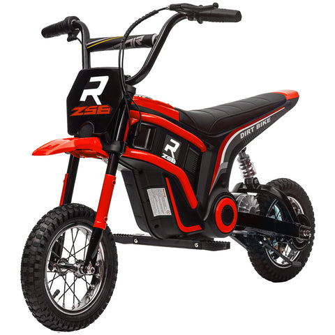 Rootz Electric Motorcycle for Children - Kids Ride-On Bike - Child's Electric Motorbike - 24V Engine - 119L x 64W x 76.5H cm - Red