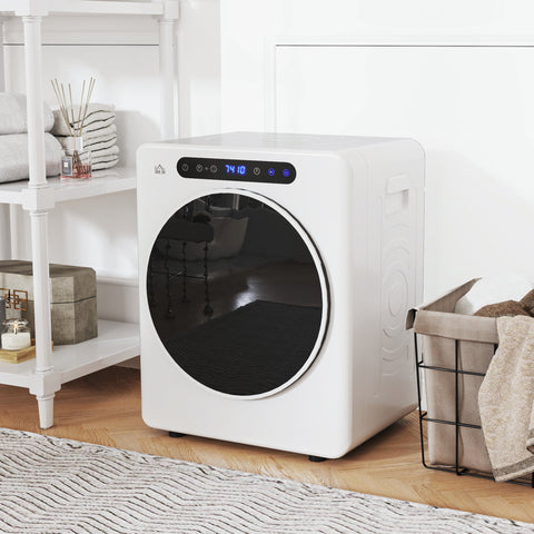 Rootz Tumble Dryer - Compact Dryer - Mini Dryer - Touch Control - 49cm x 43cm x 61cm - 6 Programs, 4kg Capacity, White