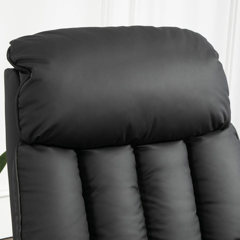 Rootz Electrical Up Armchair - TV Chair - Recliner Chair - Stand-Up Aid - Synthetic Leather - Black - 80cm x 94cm x 104cm
