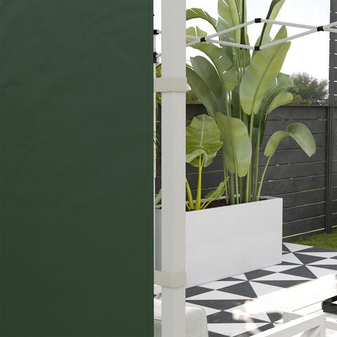 Rootz Gazebo Side Walls - Pavilion Tarpaulins - Party Tent Replacement - Durable & Easy Access - 295cm x 195cm - Green Oxford Fabric