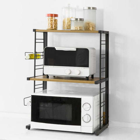 Rootz Microwave Shelf - Kitchen Storage Rack - Microwave Holder - Compact Design - Multi-Functional - Sturdy Build - 60cm x 72cm x 36cm