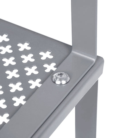 Rootz Zilverkleurige metalen taartorganizerset - Cupcakestandaard - Dessertdisplay - Stevige constructie - Ruimtebesparend ontwerp - Eenvoudige montage - 22,9 cm x 32 cm x 15,4 cm en 21,9 cm x 32 cm x 13,7 cm