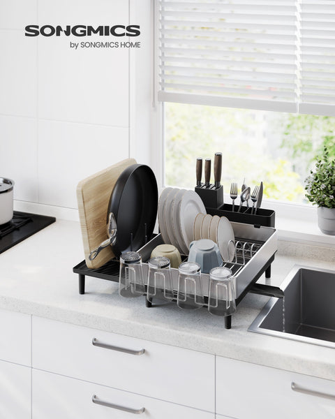 Rootz Over the Sink Dish Rack - Drying Rack - Kitchen Organizer - Stainless Steel - 50.7cm x 48.6cm x 22.7cm