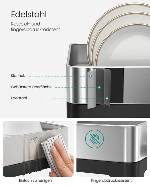 Rootz Over the Sink Dish Rack - Drying Rack - Kitchen Organizer - Stainless Steel - 50.7cm x 48.6cm x 22.7cm