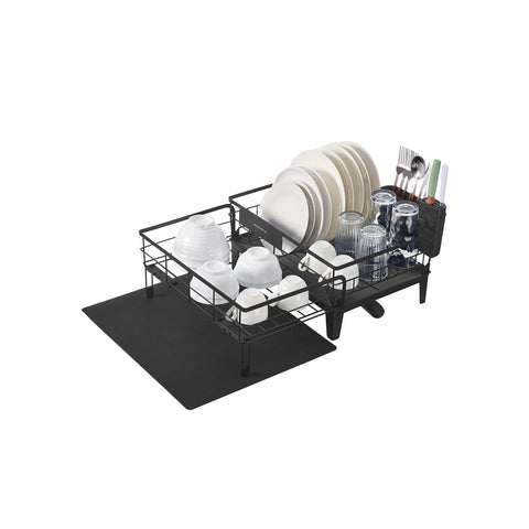 Rootz Drip Frame - Black Drying Stand - Portable Clothes Hanger - Durable Steel - 31-56cm x 42cm x 20cm