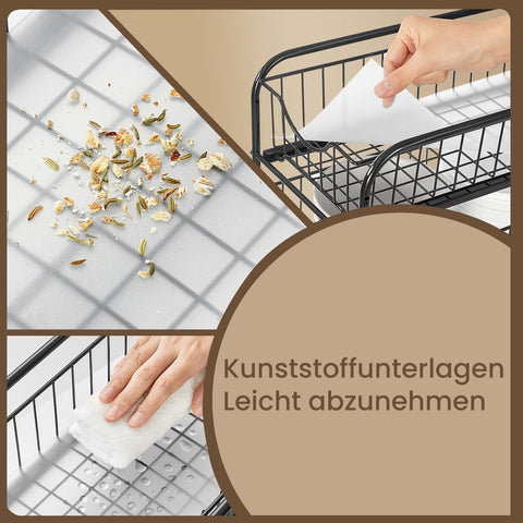 Rootz Kitchen Organizer Shelf - Order System - Space Saver - Max 10kg Load - 21cm x 36.5cm x 33.7cm