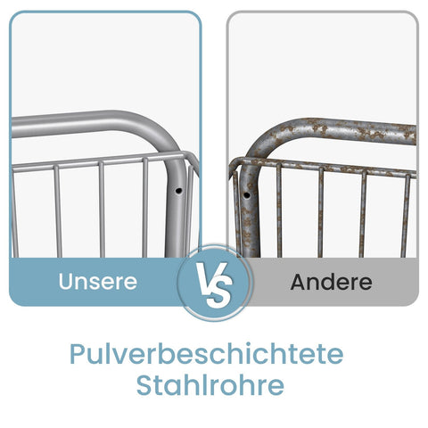 Rootz Kitchen Organizer Shelf - Kitchen Rack - Order System - Durable Steel - 21x36.5x33.7cm Large Basket - Silver Finish