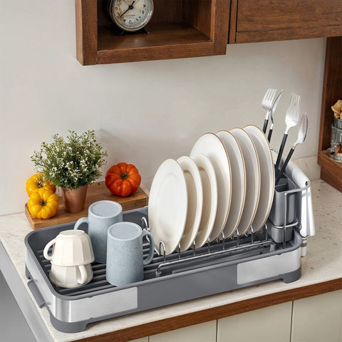 Rootz Drip Frame Small - Dishes Tap Frame - Drip Stand - Stainless Steel Durability - 20.6cm x 44.5cm x 13.1cm