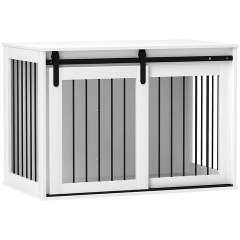 Rootz Dog Crate - Dog House - Pet Cage - Chipboard and Steel - Ventilation - 98cm x 58cm x 61cm