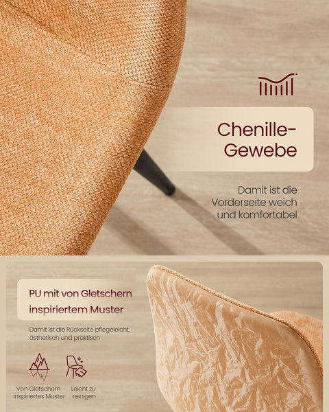 Rootz 4 Piece Dining Chair Set - Kitchen Chairs - Brown Chairs - Comfortable Seating - 55cm x 43.5cm x 85.5cm