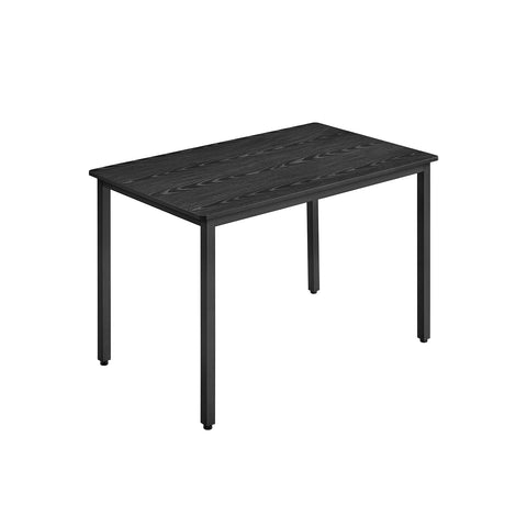 Rootz Dining Table - Kitchen Table - Chipboard Steel - Sturdy Construction - 70cm x 110cm x 77cm - Ebony Black - 13.6kg - 120kg Capacity