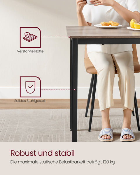 Rootz Dining Table - Dining Surface - Eating Table - Sturdy Design - 70cm x 110cm x 77cm