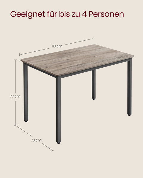 Rootz Dining Table - Dining Surface - Eating Table - Sturdy Design - 70cm x 110cm x 77cm