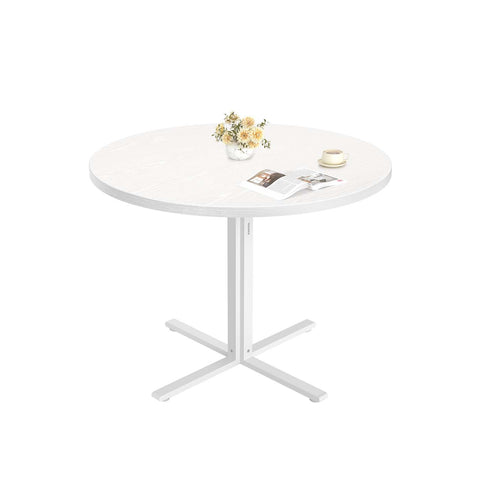 Rootz Dining Table - Kitchen Table - White Table - Sturdy Design - 80cm D x 74.8cm H