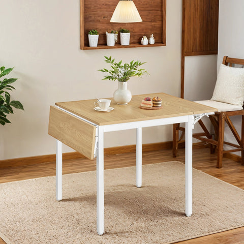 Rootz Foldable Dining Table - Kitchen Table - Space-Saving Table - Ideal for Small Rooms - 78cm x 120cm x 76.2cm
