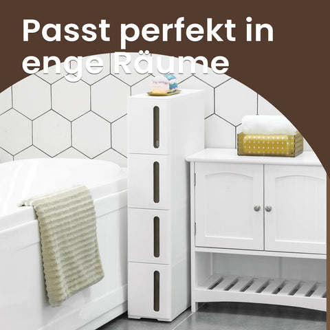 Rootz Narrow Trolley Shelf - Niche Storage - Mobile Organizer - Large Capacity - 45cm x 17cm x 84cm