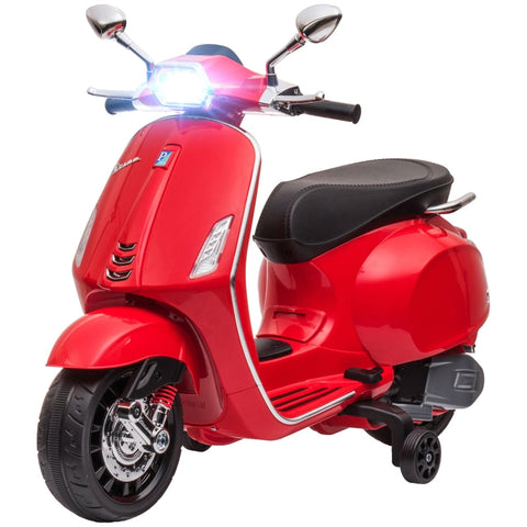 Rootz 6V Vespa Electric Motorcycle - Kids Motorcycle - Ride-On Electric Bike - Glowing Headlights - Music - FM Radio - Stable Wheels - 107cm x 47cm x 73cm