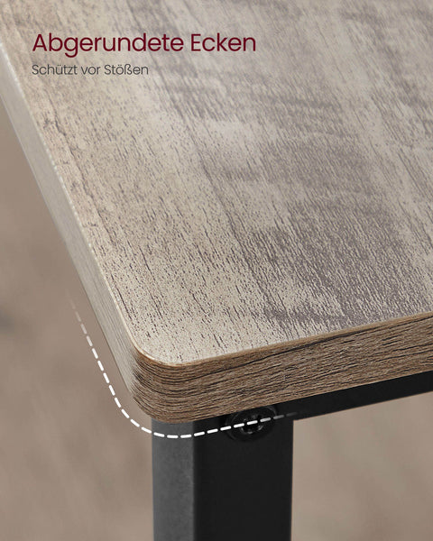 Rootz Industrial Kitchen Shelf - Storage Rack - Shelving Unit - Chipboard Steel - 60cm x 120cm x 90cm - Greige Black - 30kg Capacity