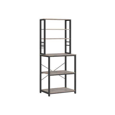 Rootz Greige Black Cake Rack - Baking Stand - Storage Organizer - Chipboard Steel - 40cm x 60cm x 167cm - Heavy Duty - Easy Assembly - Versatile Storage