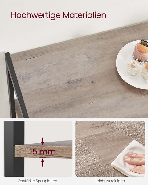 Rootz Kitchen Shelf - Organizer Rack - Storage Unit - Chipboard Steel - Greige Black - 35cm x 80cm x 95cm - 20kg Capacity