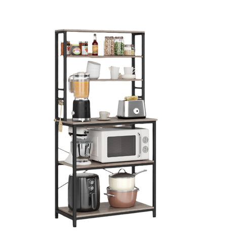 Rootz Kitchen Shelf - Standing Shelf - Microwave Shelf - Space-Saving Solution - 40 x 80 x 167 cm