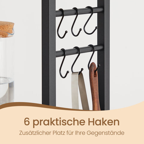 Rootz Kitchen Shelf - Standing Shelf - Microwave Shelf - Space-Saving Solution - 40 x 80 x 167 cm