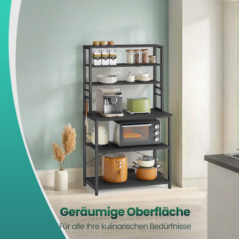 Rootz Kitchen Shelf - Standing Shelf - Microwave Shelf - Space-Saving - 40 x 80 x 167 cm