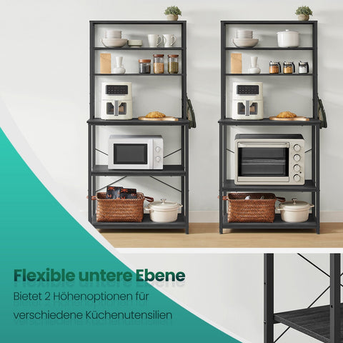 Rootz Kitchen Shelf - Standing Shelf - Microwave Shelf - Space-Saving - 40 x 80 x 167 cm