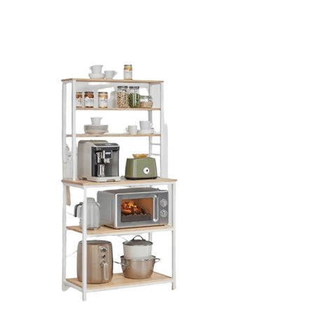 Rootz Kitchen Shelf - Standing Shelf - Microwave Stand - Maximizes Space - 40cm x 80cm x 167cm