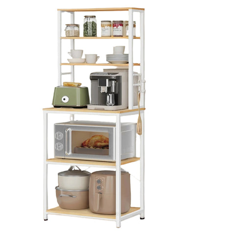 Rootz Standing Kitchen Shelf - Microwave Shelf - 6 Levels - Space-Saving - 40 x 60 x 167 cm