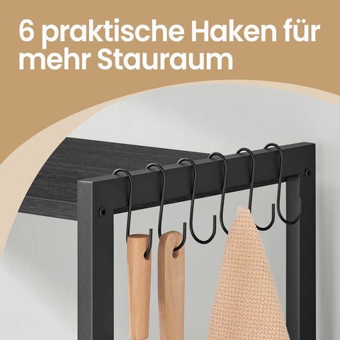 Rootz Kitchen Shelf - Standing Shelf - Bakery Shelf - Sturdy Organization - 35 x 80 x 93.5 cm