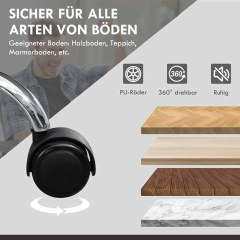 Rootz Adjustable Office Chair - Massage Chair - Ergonomic Chair - Heat & Massage Function - Faux Leather - 66cm x 67cm x 118-126cm, Black