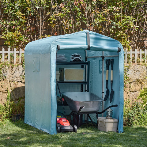 Rootz Weatherproof Bicycle Garage - Outdoor Carport - Durable Bike Shelter - Protects Against Rain and UV - 120cm x 163cm x 176cm