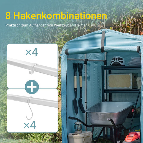 Rootz Weatherproof Bicycle Garage - Outdoor Carport - Durable Bike Shelter - Protects Against Rain and UV - 120cm x 163cm x 176cm