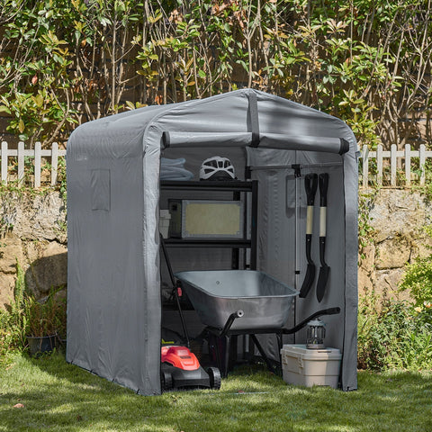 Rootz Bicycle Garage - Outdoor Storage - Weatherproof Shelter - Protects Against Rain & UV - 120x163x176cm