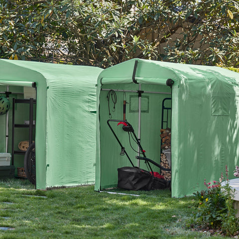 Rootz Bicycle Garage - Outdoor Storage - Weatherproof Shelter - Protects from UV & Rain - 120x163x176cm